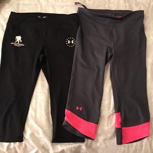 Bundle! 2 pair of under armour capri leggings